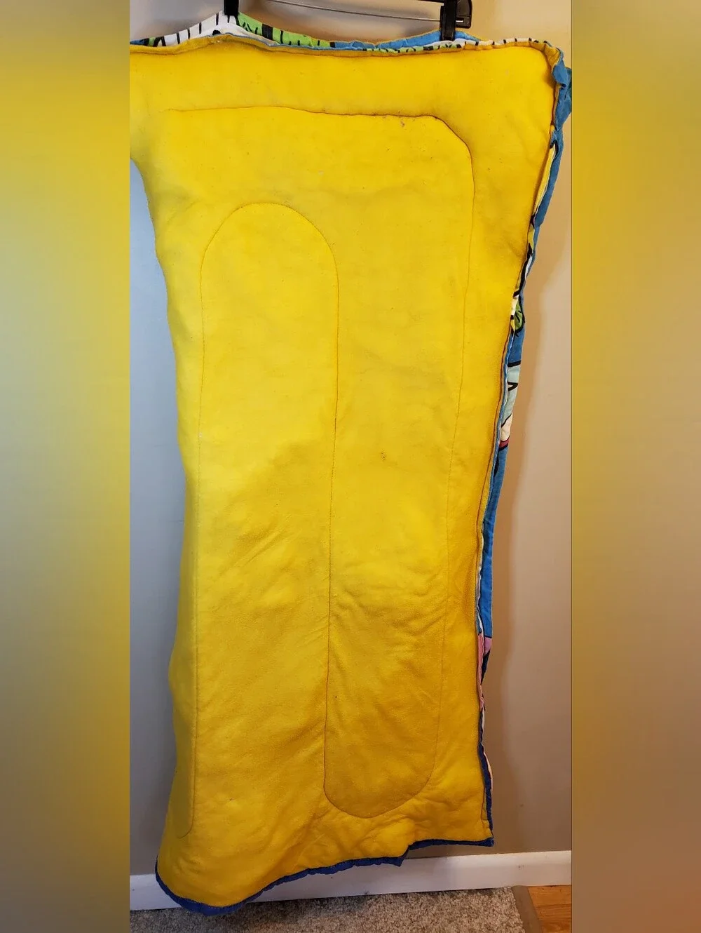 Vintage 1990 Nickelodeon Coleman Kids Sleeping Bag 90s Nick Cartoon Zip